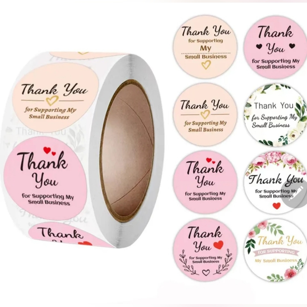 Thank you stickers 300 each roll